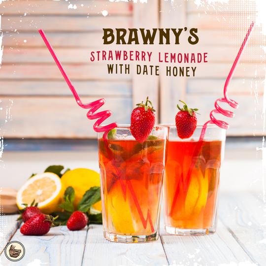 Brawny's Strawberry Lemonade with Date Honey!