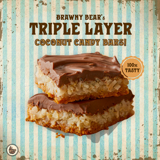 Brawny's Triple Layer Coconut Candy Bars